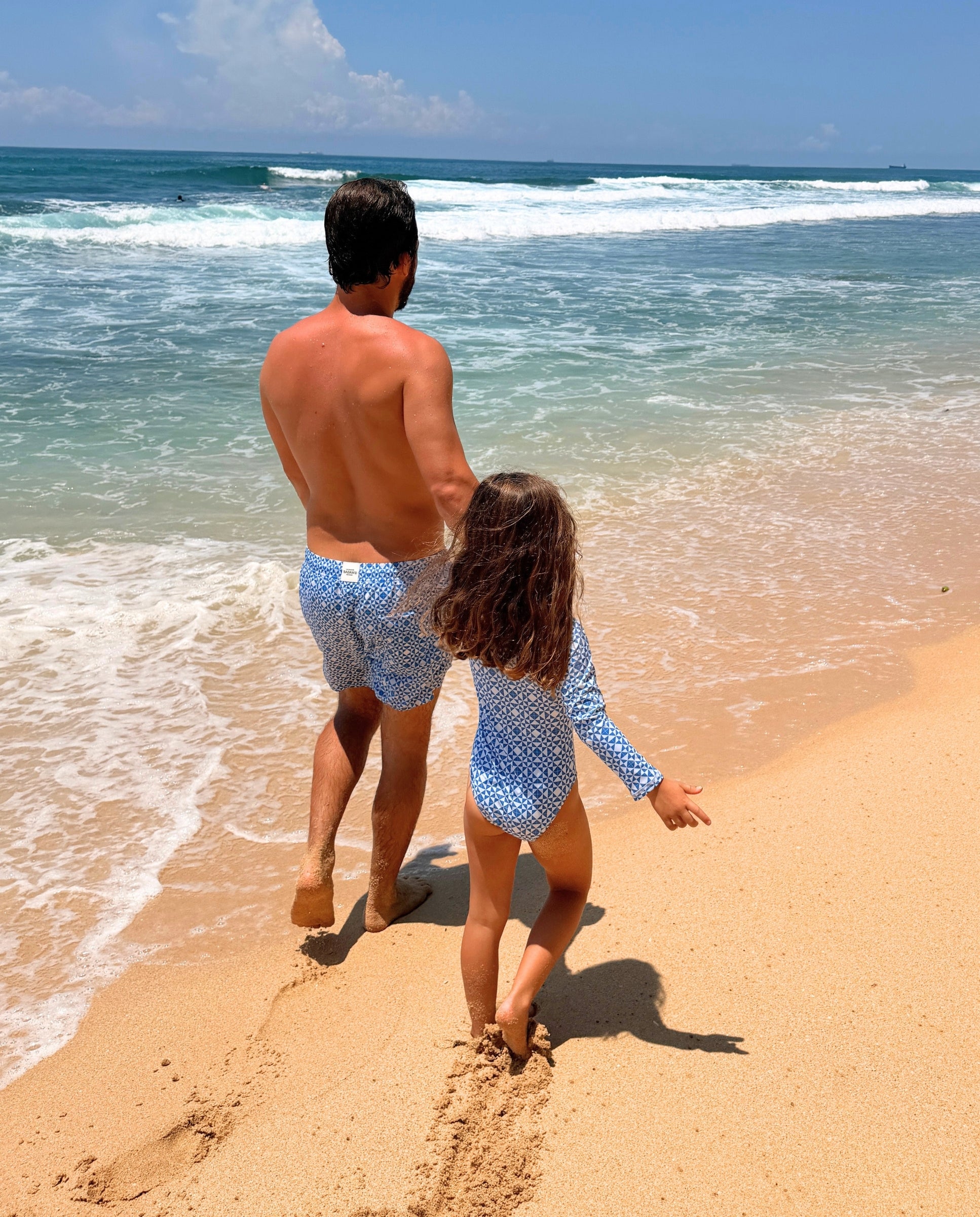 Fato de banho menina manga comprida - Mediterranean Tiles