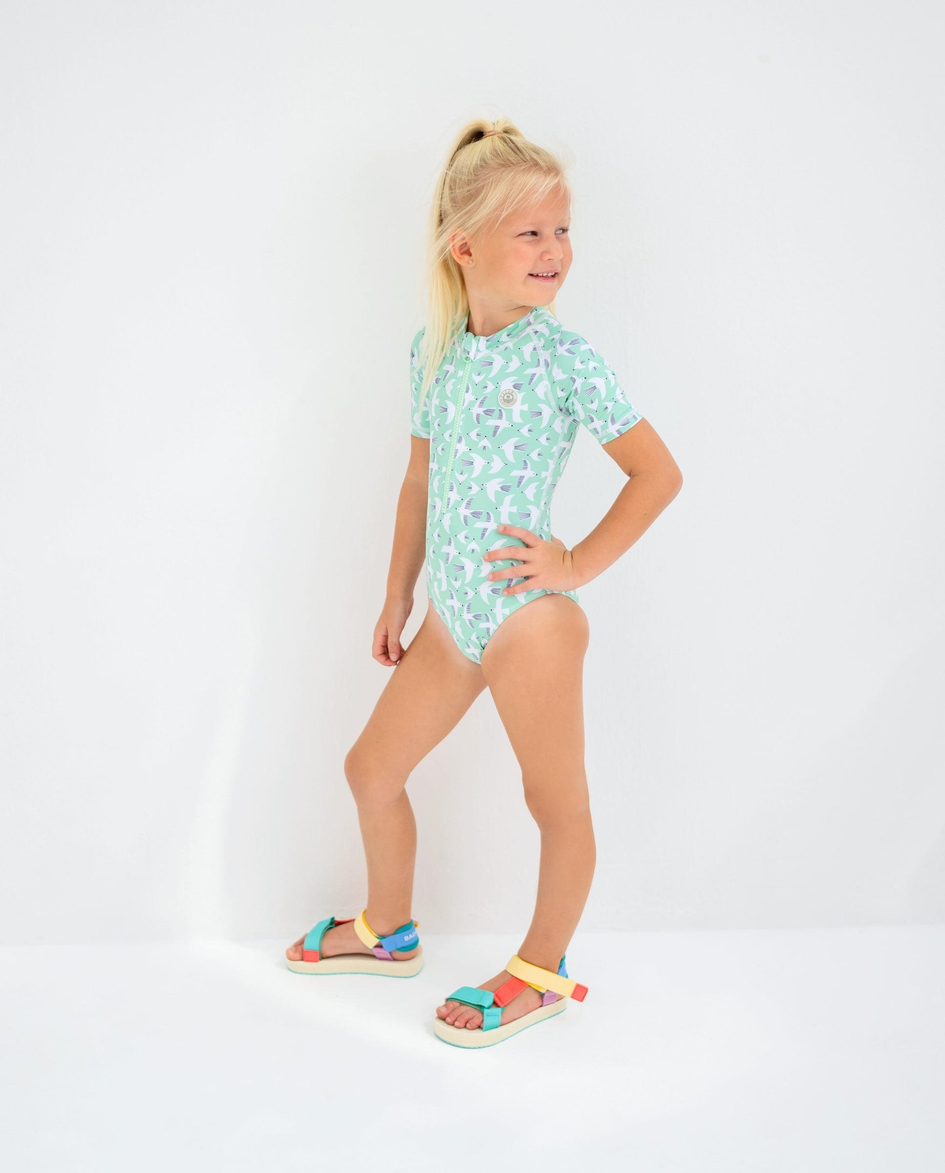 FATO DE BANHO MENINA MANGA CURTA - Seagull Breeze