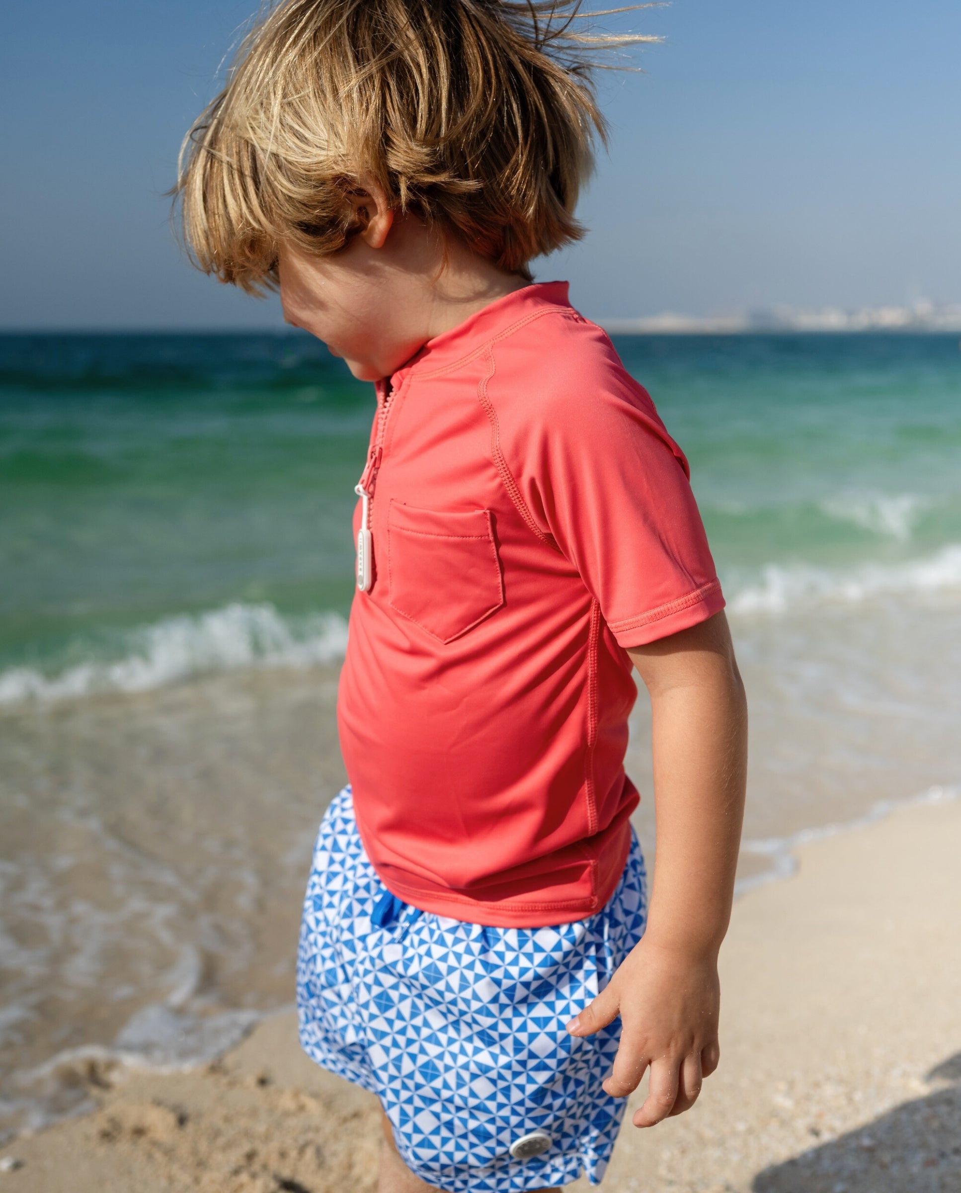 T-shirt UV criança manga curta - Red Berry