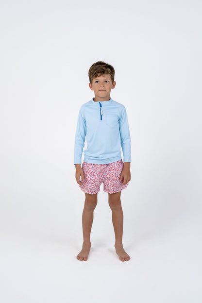 T-shirt UV para criança - manga comprida - Fresh Blue