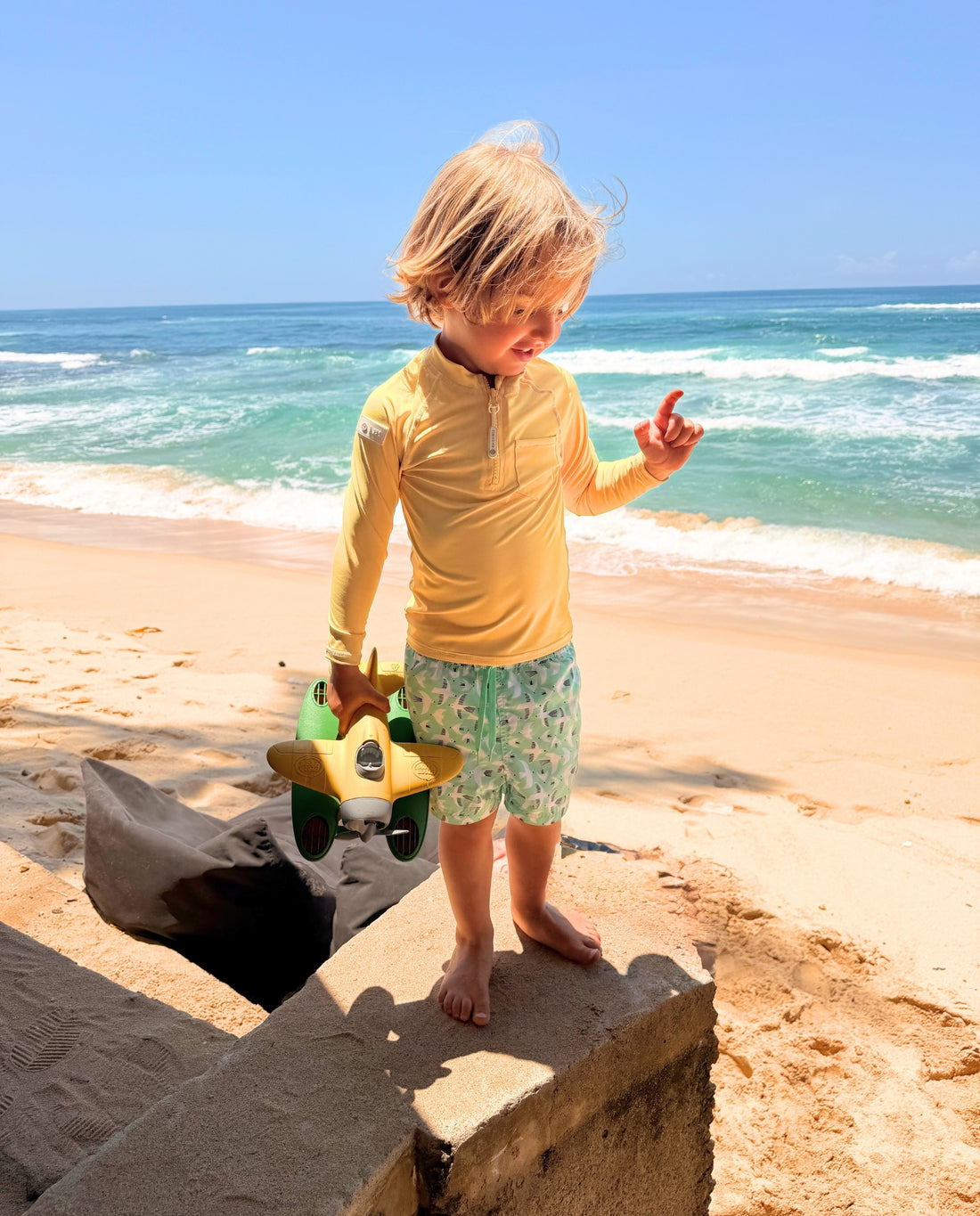 CAMISETA UV NIÑO - MANGA LARGA - Sunshine Yellow