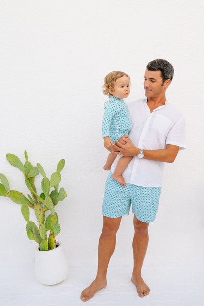 BABY SWIMSUIT - Diamond Green