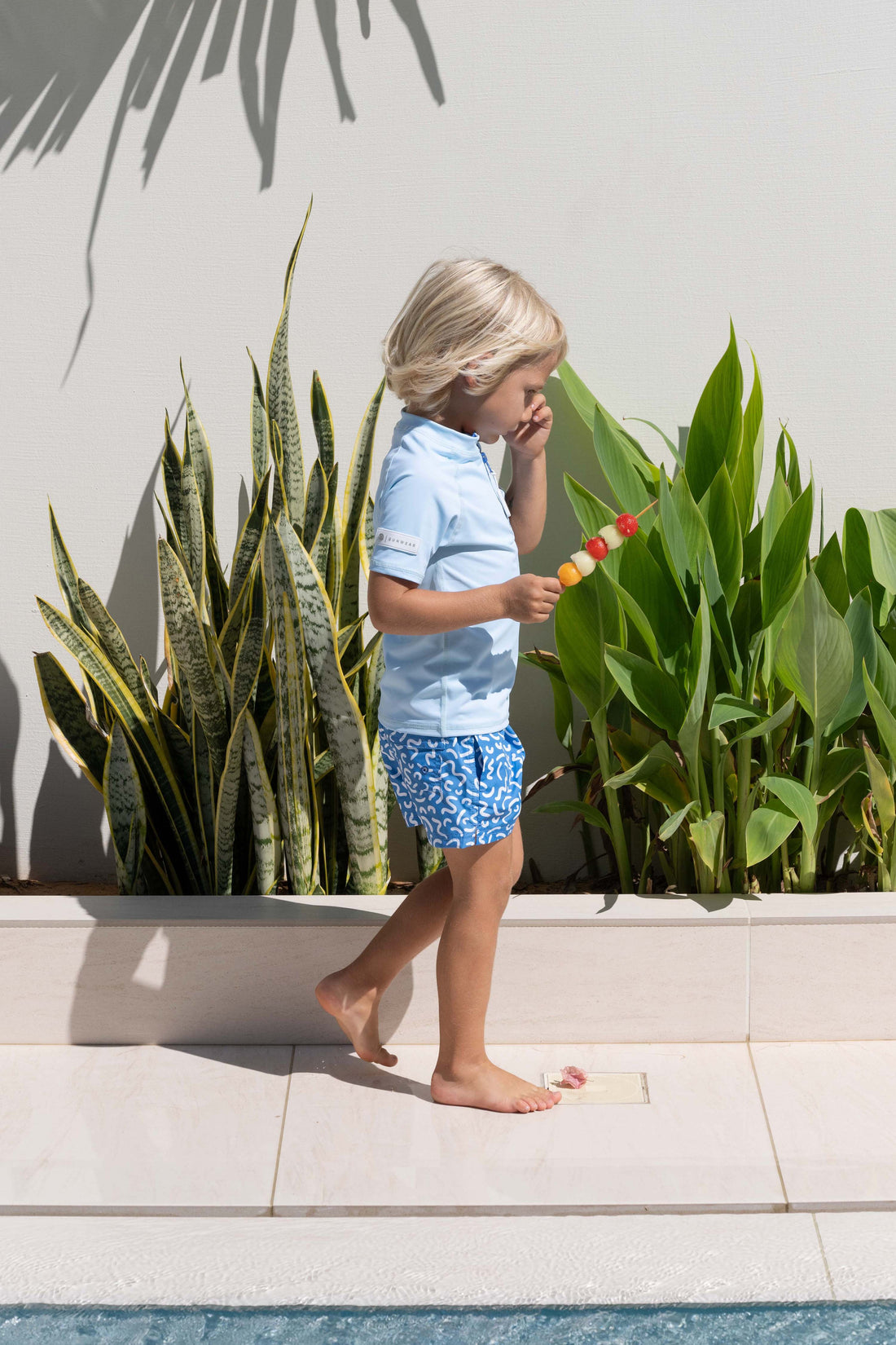 UV T-SHIRT FOR KIDS - SHORT SLEEVES - Fresh Blue