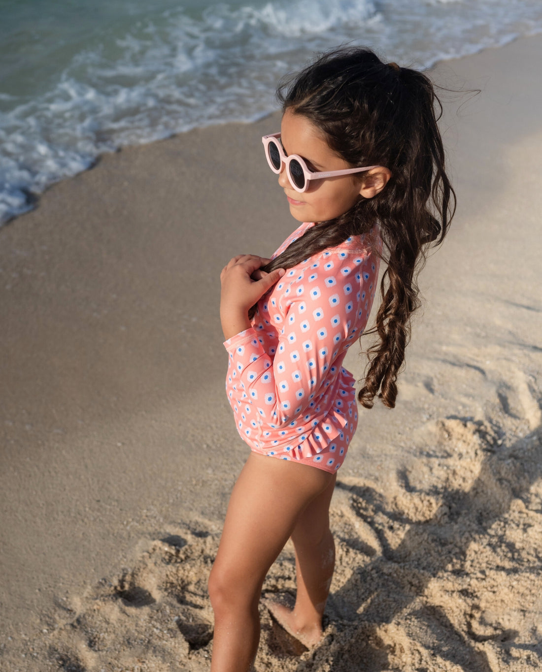 BAÑADOR NIÑA 2 PIEZAS - Peach Mosaic