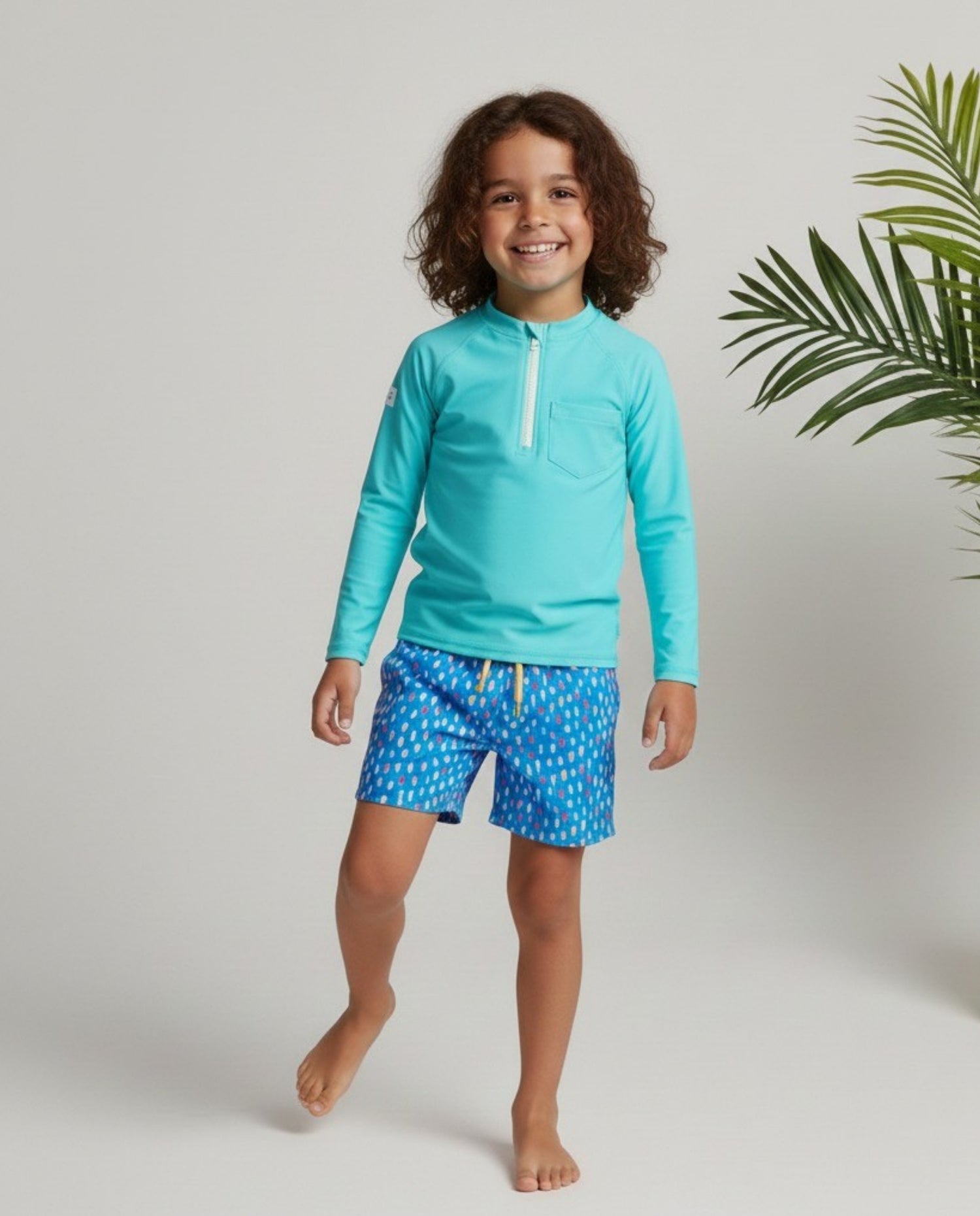 CAMISETA UV NIÑO MANGA LARGA - Pesto Green