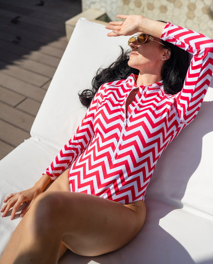 FATO DE BANHO MULHER MANGA COMPRIDA - Zigzag Riviera