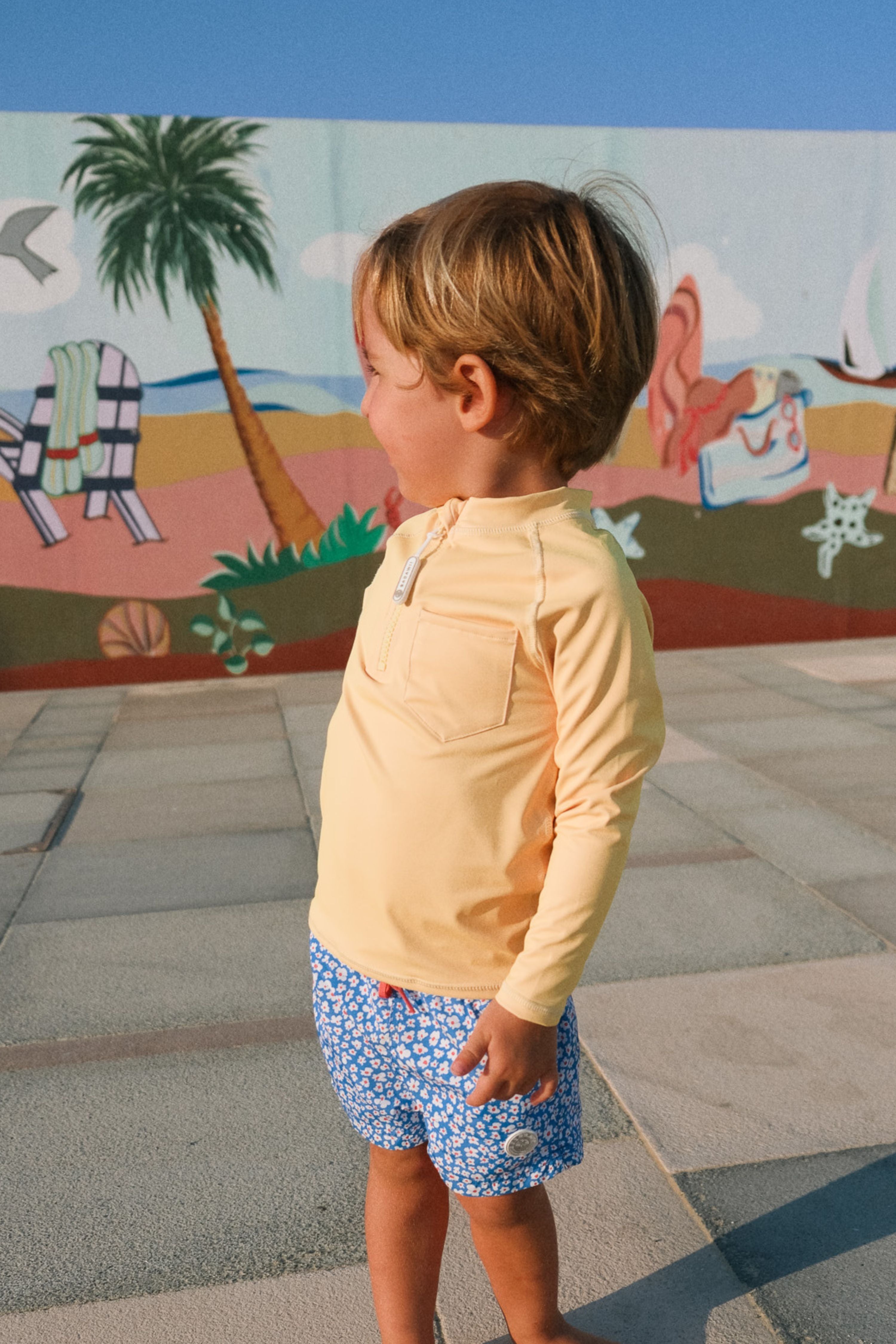 KIDS UV T-SHIRT - LONG SLEEVE - Sunshine Yellow