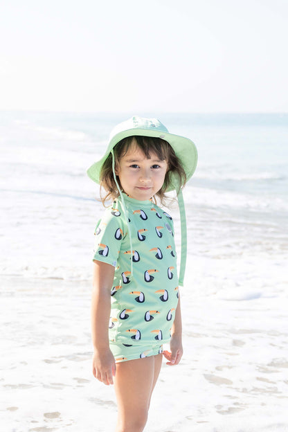 Gorro de playa bebe/niño - verde menta