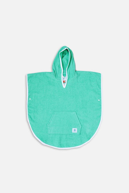 Poncho toalla bebe/niño - Biscay Green